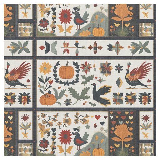 Folk Art Autumn Quilt Pattern | Rustic Harvest Fabric