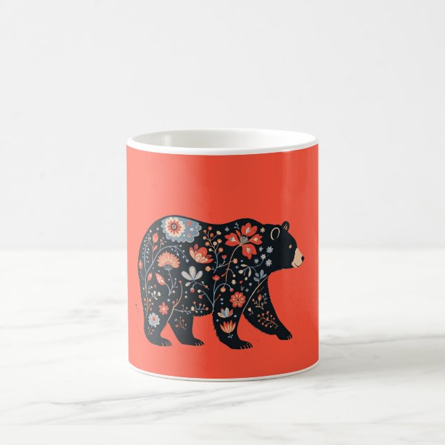 Folk Art Bear Mug (Center)