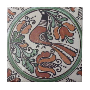 Folk Art Bird Ceramic Tile