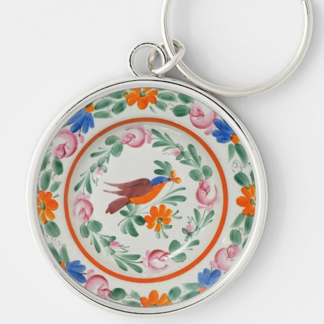 Folk Art Bird Keychain (Front)