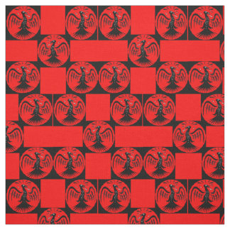 folk art bird mythological bird print fabric