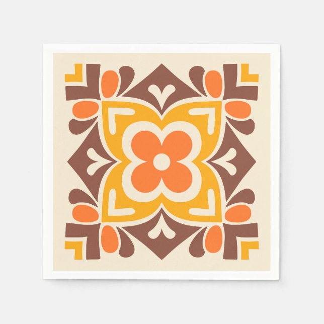 Folk Art Bloom Napkins (Front)