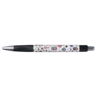 Folk Art Botanical Seamless Pattern Pen