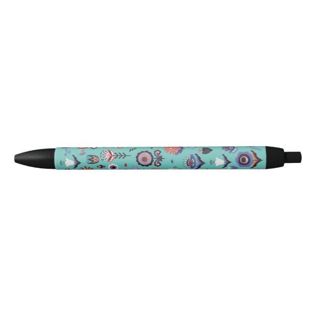 Folk Art Botanical Seamless Pattern Pen (Front)