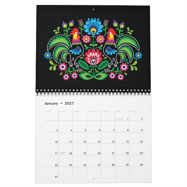 Folk Art Calendar - SRF (Jan 2027)