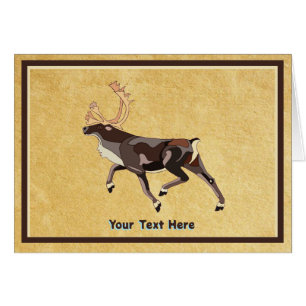 Folk Art Caribou/Reindeer Cards