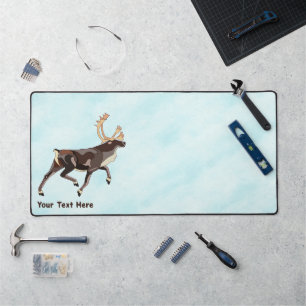 Folk Art Caribou/Reindeer Desk Mat