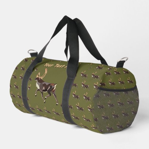 Folk Art CaribouReindeer Duffle Bag