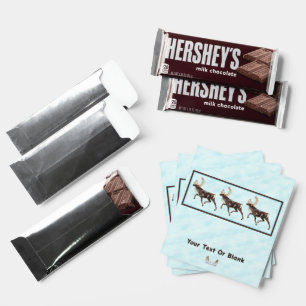 Folk Art Caribou/Reindeer Hershey Bar Favors