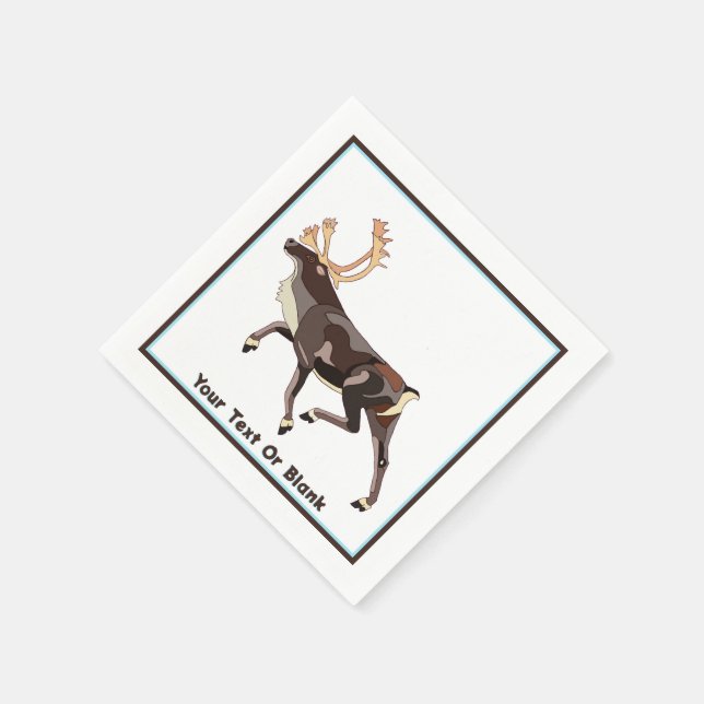 Folk Art Caribou/Reindeer Napkins (Corner)