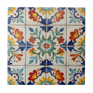 Folk Art Ceramic Tile