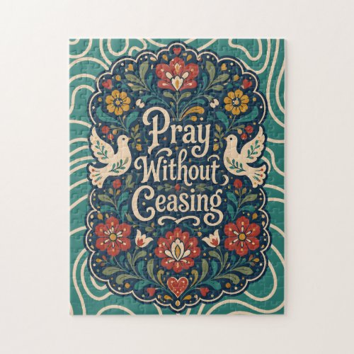 Folk Art Christian Game Vintage Family Night Gift Jigsaw Puzzle