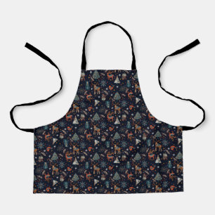 Folk Art Christmas Apron