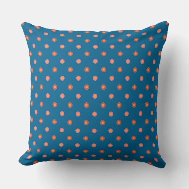 Folk Art Collection Polka Dots Pillow or Cushion (Front)