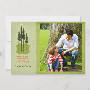 Folk Art Comfort and Joy Christmas Photo Cards