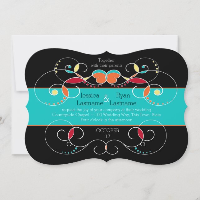 folk art design invitation (Front)