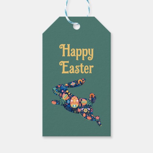 Folk Art Easter Bunny Gift Tags