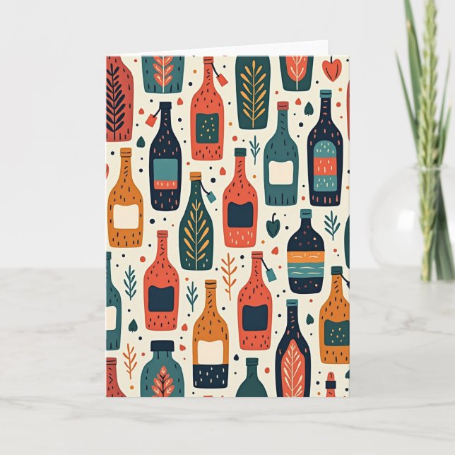 Folk Art Fathers Day Vessel Card (Front)