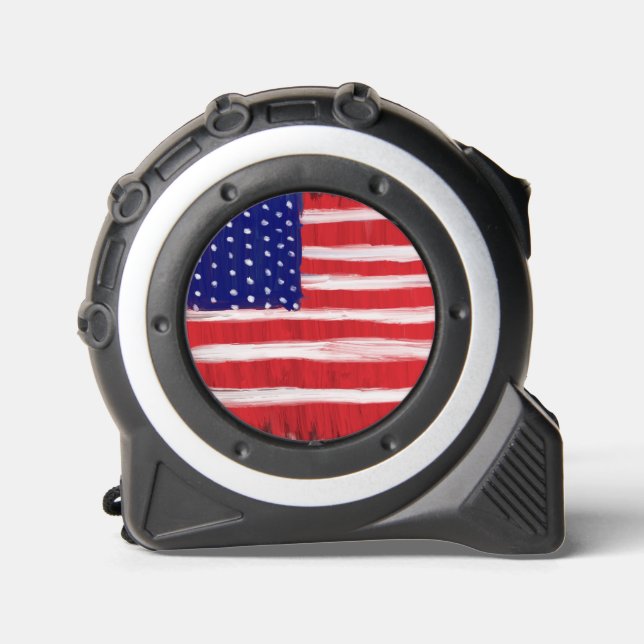 Folk Art Flag Tape Measure (Front)