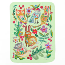Folk Art Floral Animal Friends Color Choice 