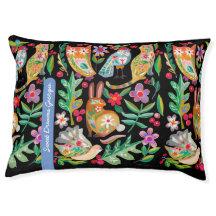 Folk Art Floral Animal Friends Personalized Large