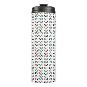 Folk Art Floral Geometric Pattern Thermal Tumbler