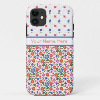 Folk Art Florals on White iPhone 5 Case-Mate Case