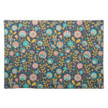 Folk Art Flower Pattern Cloth Placemat