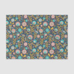 Folk Art Flower Pattern Tissue Paper