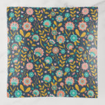 Folk Art Flower Pattern Trinket Tray