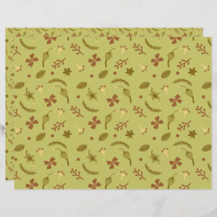 Folk Art Flowers Green