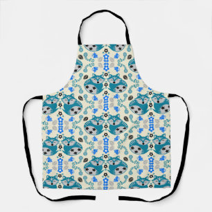Folk Art Fox Print Decor. Apron