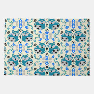Folk Art Fox Print Decor Doormat