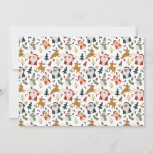 Folk Art Happy Christmas Character Holiday Card