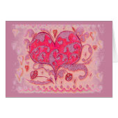 Folk Art Heart with leaves and flowers (Front Horizontal)