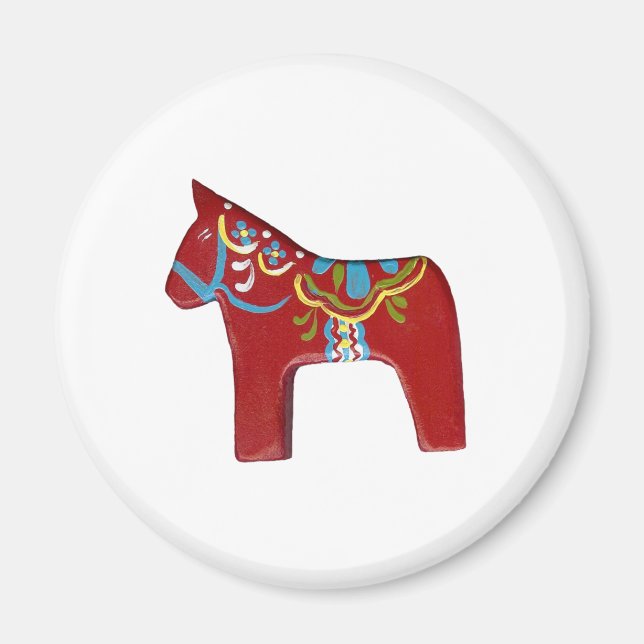 Folk Art Horse Magnet (Front)