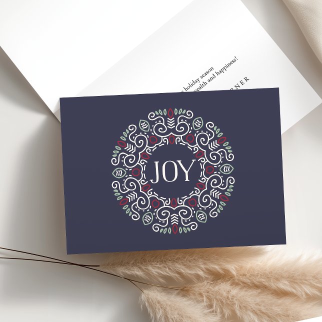 Folk Art Joy Holiday Card (Creator Uploaded)