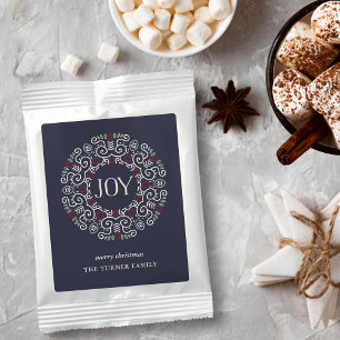 Folk Art Joy Personalized Holiday Hot Chocolate Drink Mix