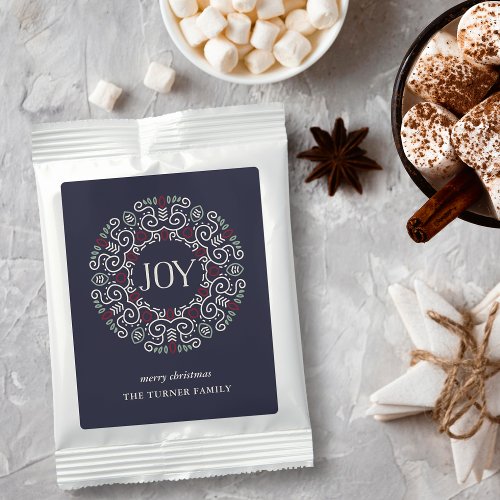 Folk Art Joy  Personalized Holiday Hot Chocolate Drink Mix
