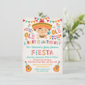 Folk Art Mexican Fiesta Baby Shower Invitation (Standing Front)
