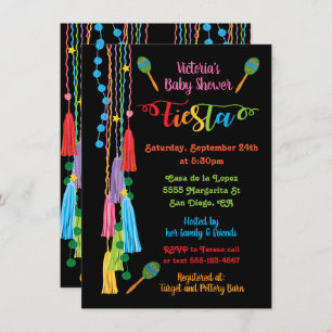 Folk Art Mexican Fiesta Baby Shower Invitation