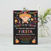 Folk Art Mexican Fiesta Baby Shower Invitation (Standing Front)