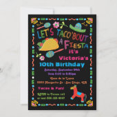 Folk Art Mexican Fiesta Birthday Party Invitation (Front)