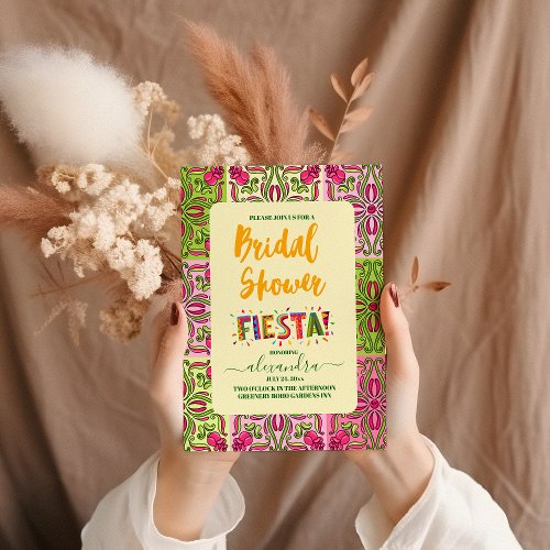 Folk Art Mexican Fiesta  Bridal Shower Invitation