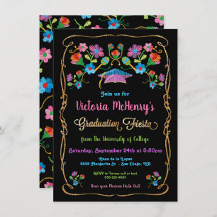 Folk Art Mexican Fiesta Graduation Invitation