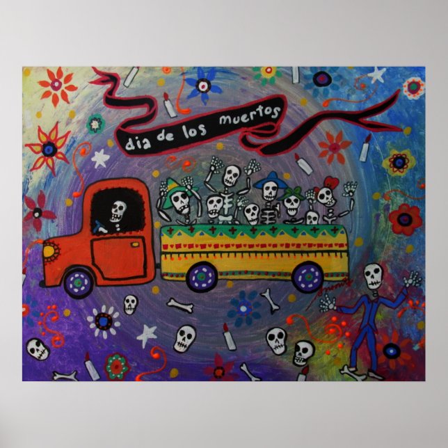 FOLK ART MEXICAN FIESTA PAINTING POSTER (Front)