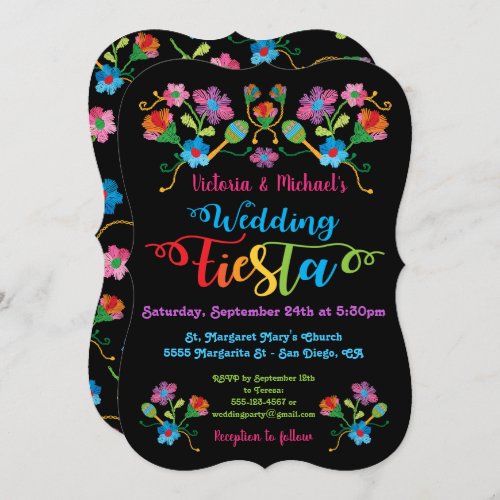 Folk Art Mexican Fiesta Wedding Invitation