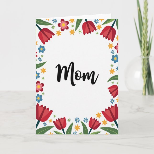 Folk Art Moms Tribute Card (Front)