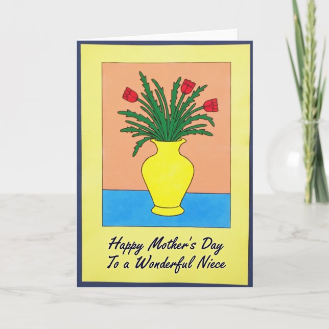 Folk Art Mothers Day Card (Front)