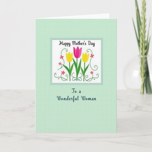 Folk Art Mothers Day Image Card (Front)